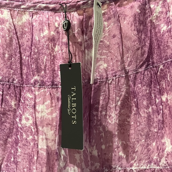 Talbots lilac crinkle skirt - Picture 2 of 4